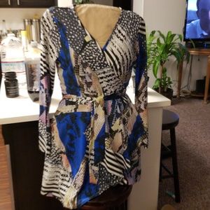 Short snake print dress